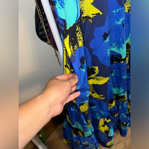 Christopher John Rogers x Target Floral Puff Sleeve Tiered Dress Blue - Picture 6 of 9